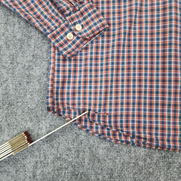 Woolrich Shirt Mens Large Plaid Roll Tab Sleeve Button Up Casual Outdoor Wear - Picture 16 of 16